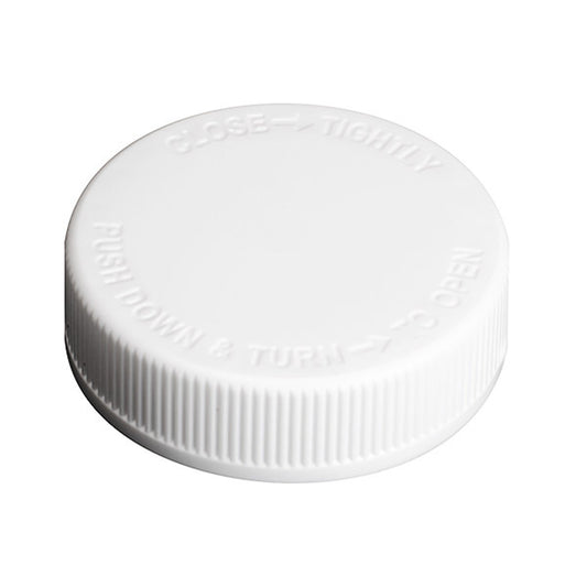 Ribbed Child Resistant 53/400 Cap White