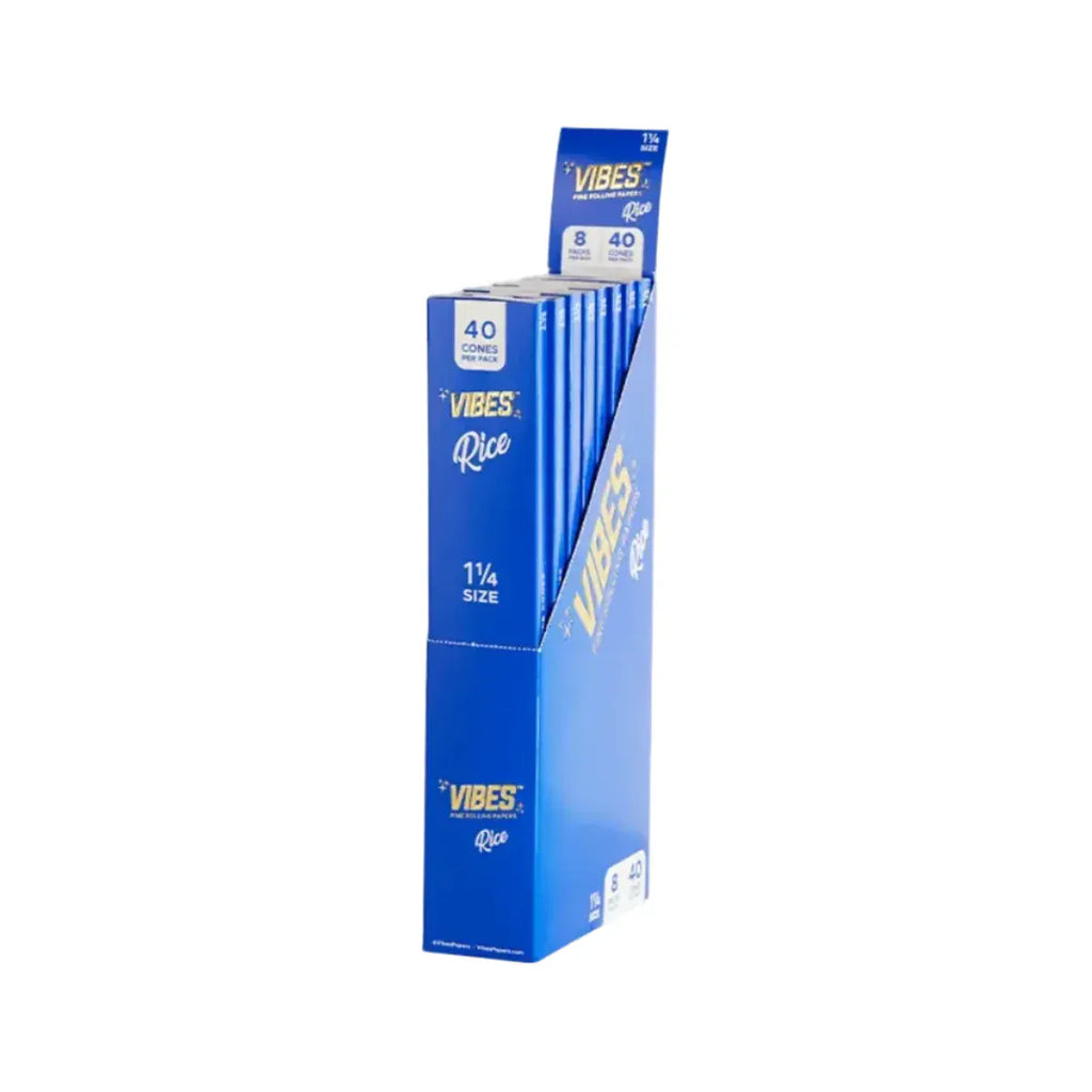 Rice VIBES 1.25" Cones Box of 8 (40 Cones/Coffin)