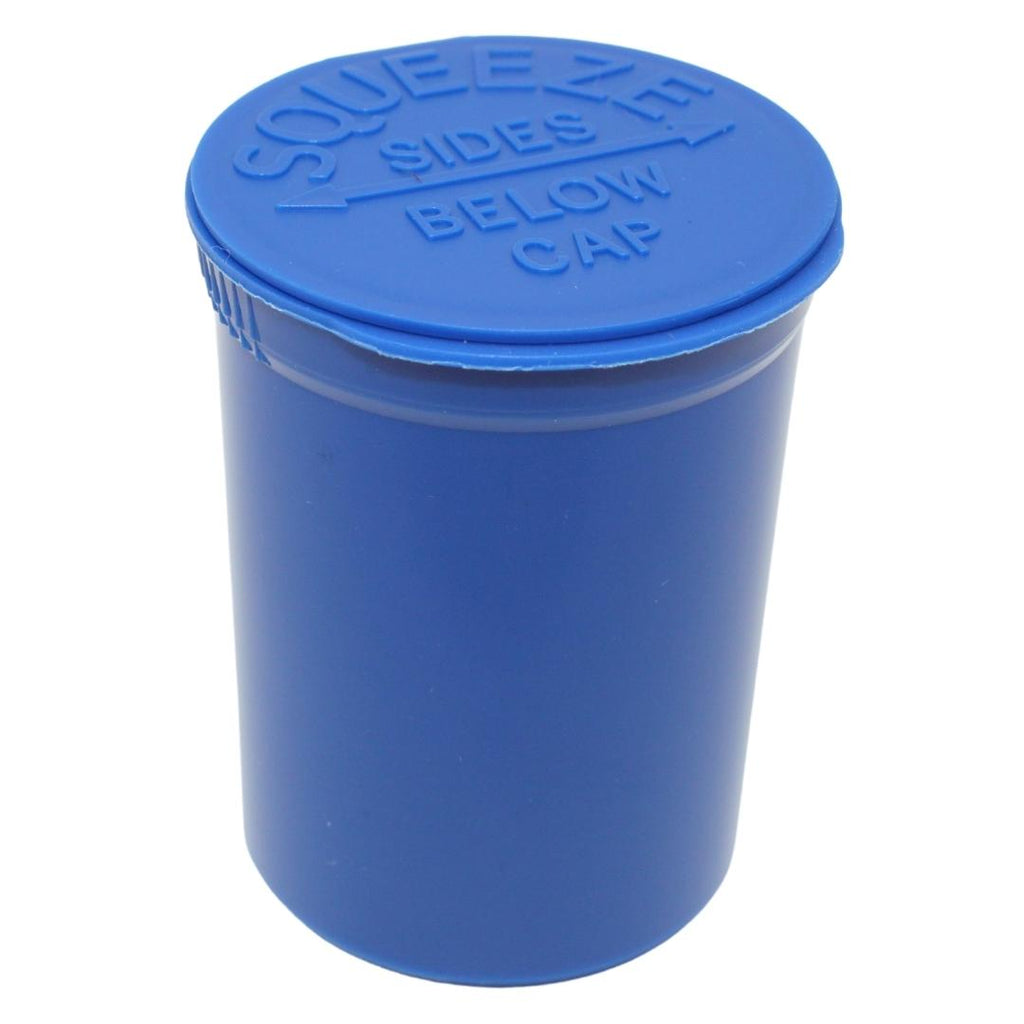 Royal Blue 30 Dram Pop Top Child-Resistant Bottles