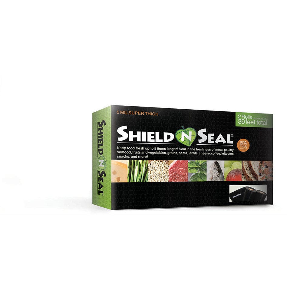 Shield N Seal All Black Vacuum Sealer Rolls | 2-Pack, 11″ x 19.5′