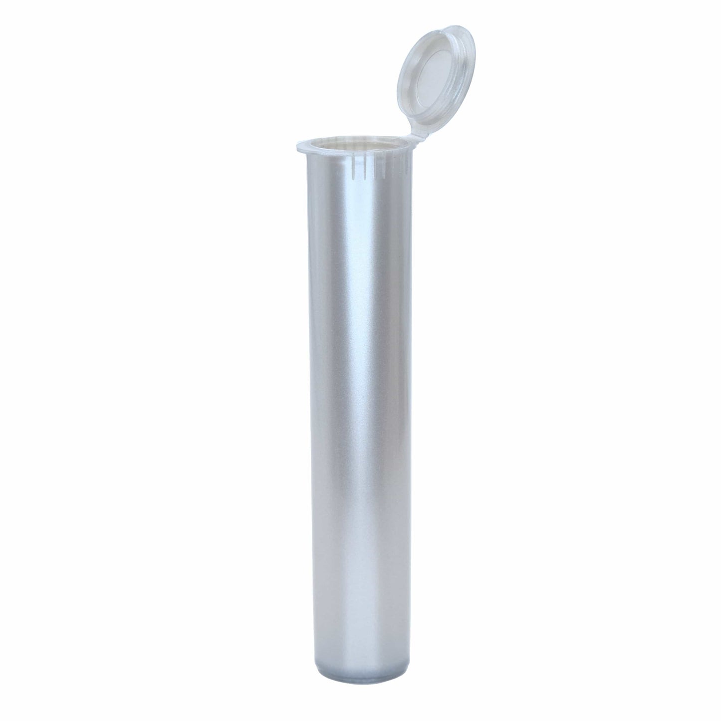 Silver Premium Squeeze Top Child Resistant Pre-Roll Tube | 98 mm