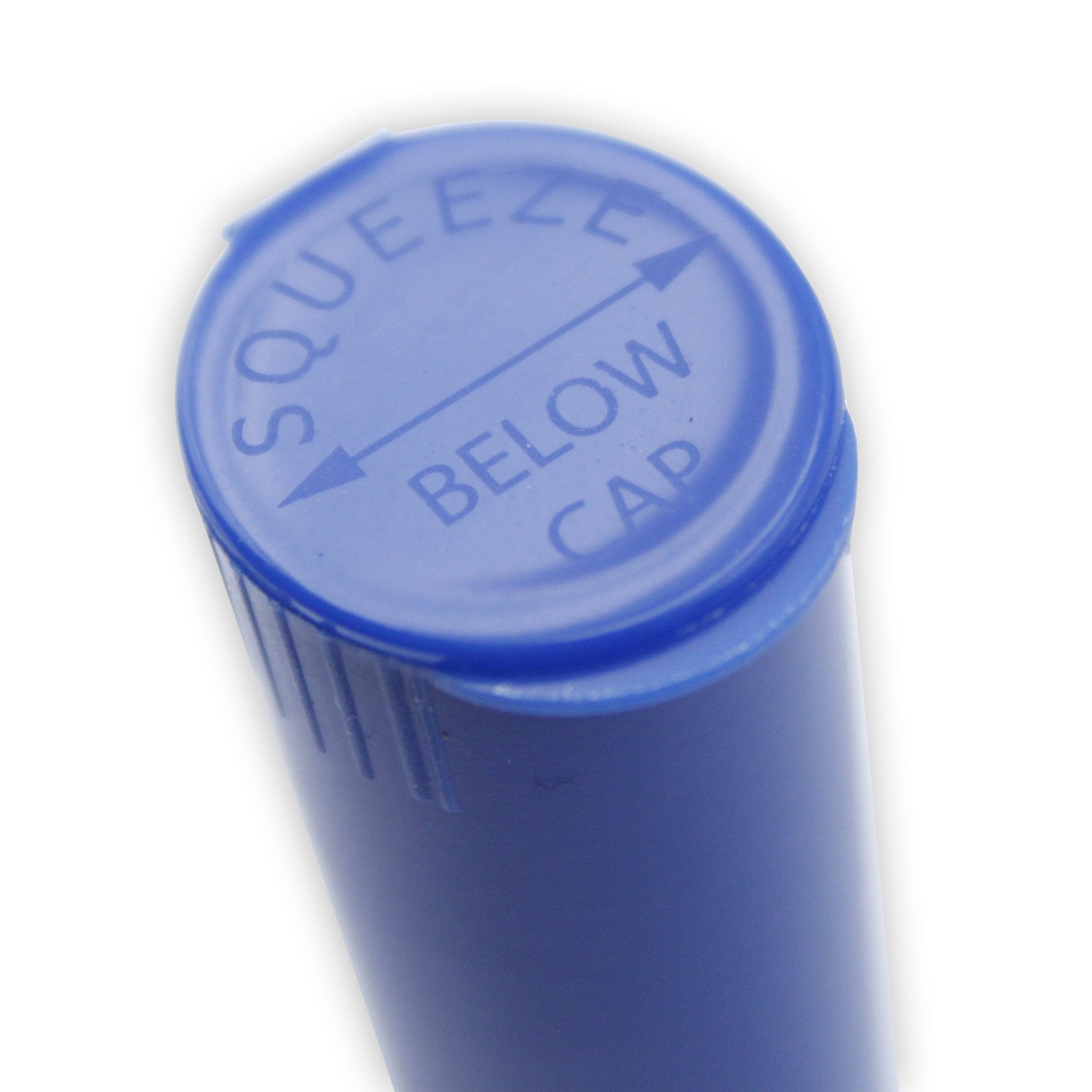 Single Unit (Less Than Box) / Blue Clearance Squeeze Top Child-Resistant Pre-Roll Tube | 78 mm
