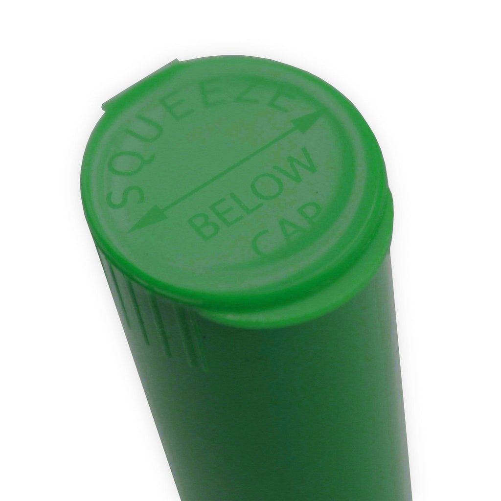 Single Unit (Less Than Box) / Green Clearance Squeeze Top Child-Resistant Pre-Roll Tube | 78 mm