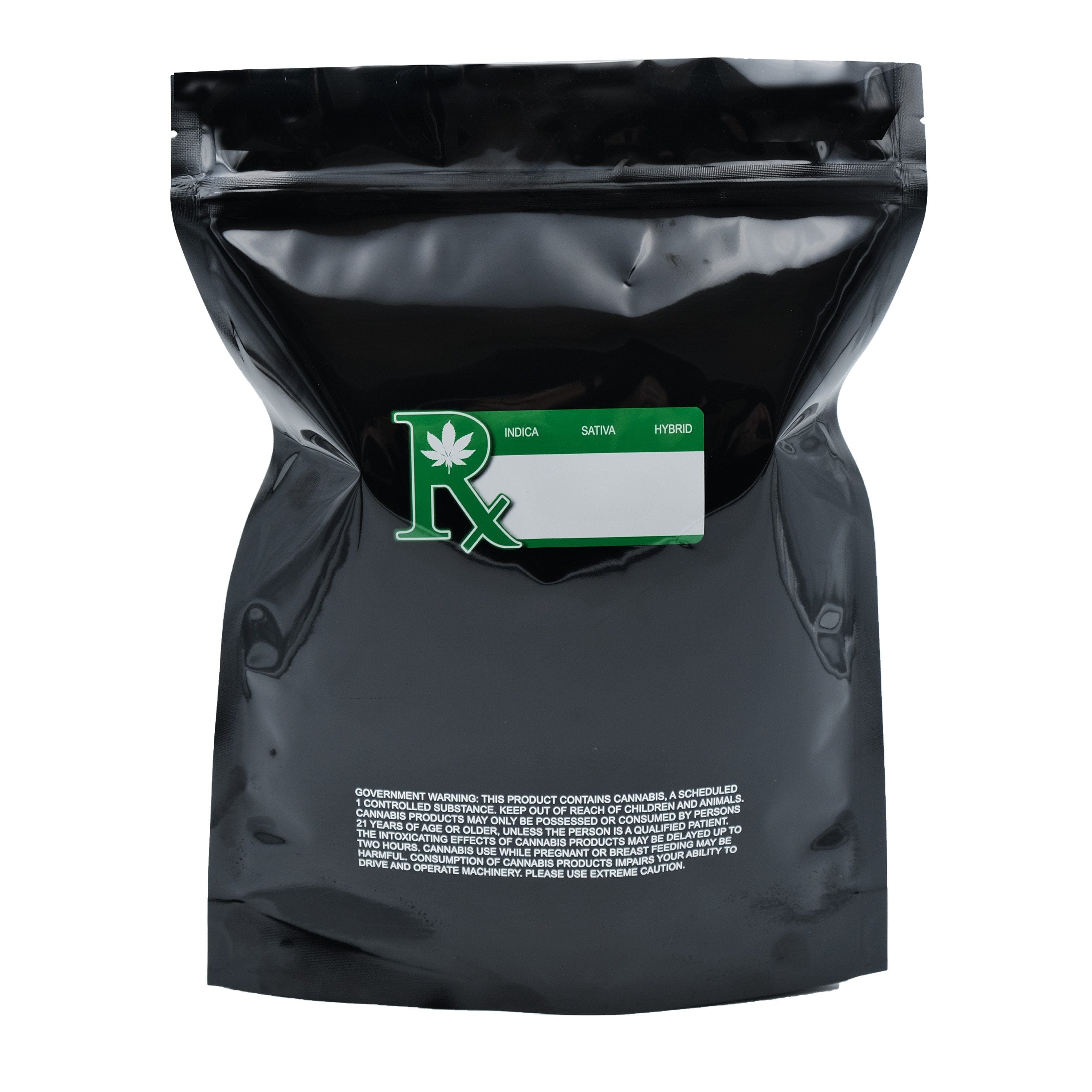 Single Unit (Less Than Box Qty) / Black / Clear Bag King Smell Proof Mylar Bag | 1/2 lb