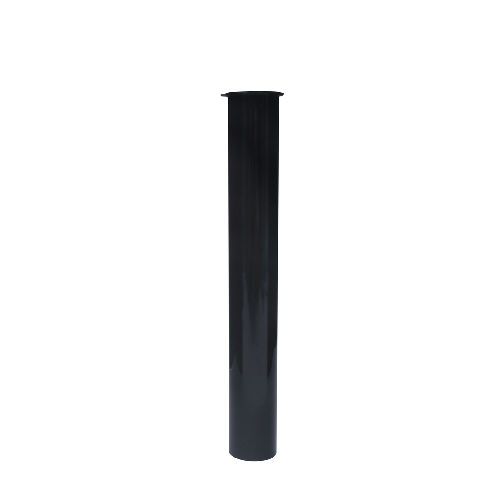 Single Unit (Less Than Box Qty) / Black Grand Puff® Squeeze Pop Top Plastic Tube | 128 mm