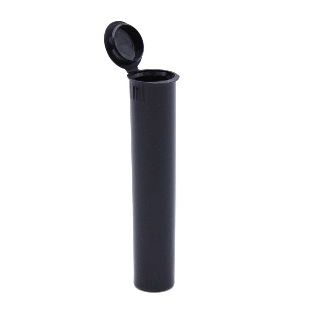 Single Unit (Less Than Box Qty) / Black Grand Puff® Squeeze Pop Top Plastic Tube | 73mm