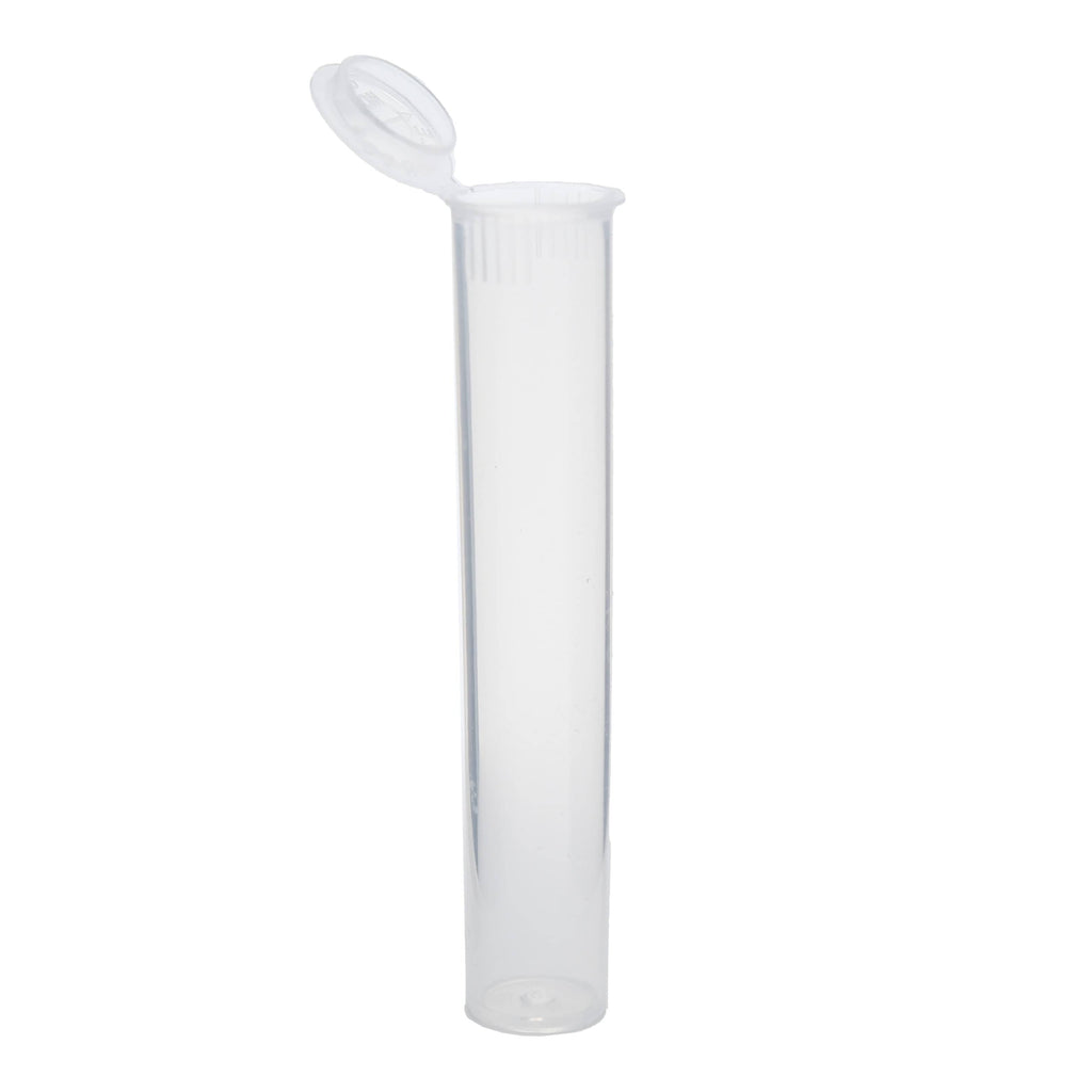 Single Unit (Less Than Box Qty) / Clear Grand Puff® Squeeze Pop Top Plastic Tube | 80 mm