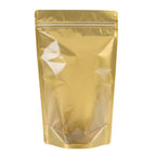 Single Unit (Less Than Box Qty) / Gold Stand Up Zipper Bag (1 Ounce +)
