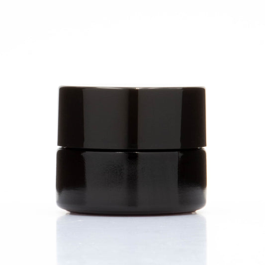 Single Unit (Less Than Box Qty) Grand Puff™ 5ml - 7ml Violet Glass Concentrate Jar with Child-Resistant Cap