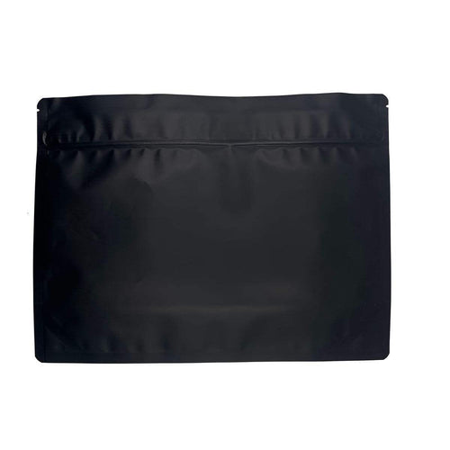 Single Unit (Less Than Box Qty) / Matte Black Bag King Large Child-Resistant Opaque Mylar Exit Bag | 1/2 lb | 9 x 12 in