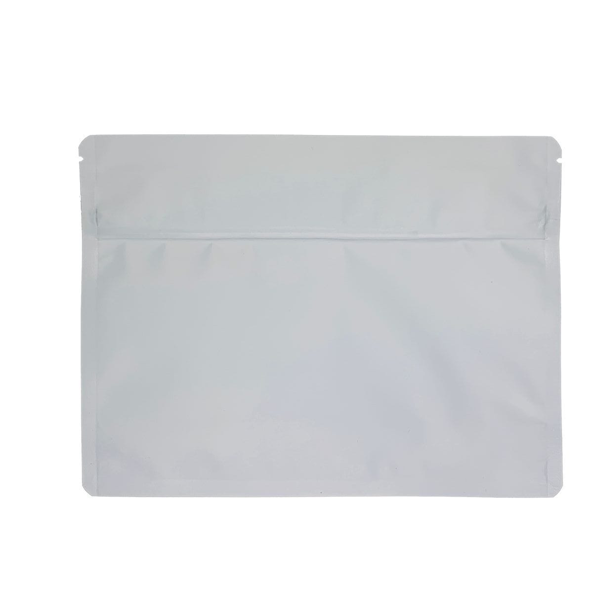 Single Unit (Less Than Box Qty) / Matte White Bag King Large Child-Resistant Opaque Mylar Exit Bag | 1/2 lb | 9 x 12 in
