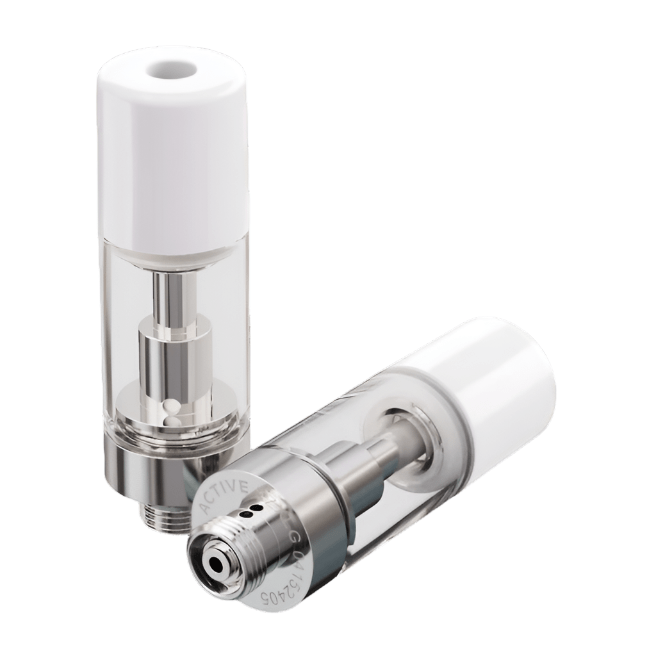 Single Unit (Less Than Box Qty) / Plastic Barrel - White ACTIVE™ EZ Click XL Glass Plus Cartridge