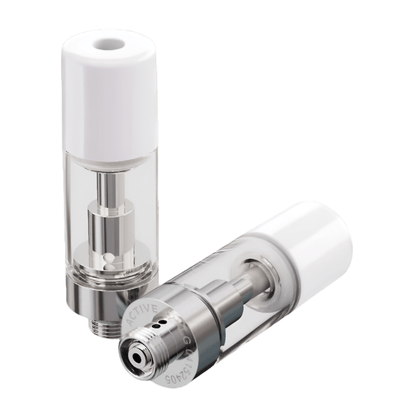 Single Unit (Less Than Box Qty) / Plastic Barrel - White ACTIVE™ EZ Click XL Glass Plus Cartridge