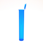 Single Unit (Less Than Box Qty) / Translucent Blue Premium Squeeze Top Child Resistant Pre-Roll Tube | 116 mm
