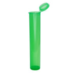 Single Unit (Less Than Box Qty) / Translucent Green Premium Squeeze Top Child Resistant Pre-Roll Tube | 98 mm