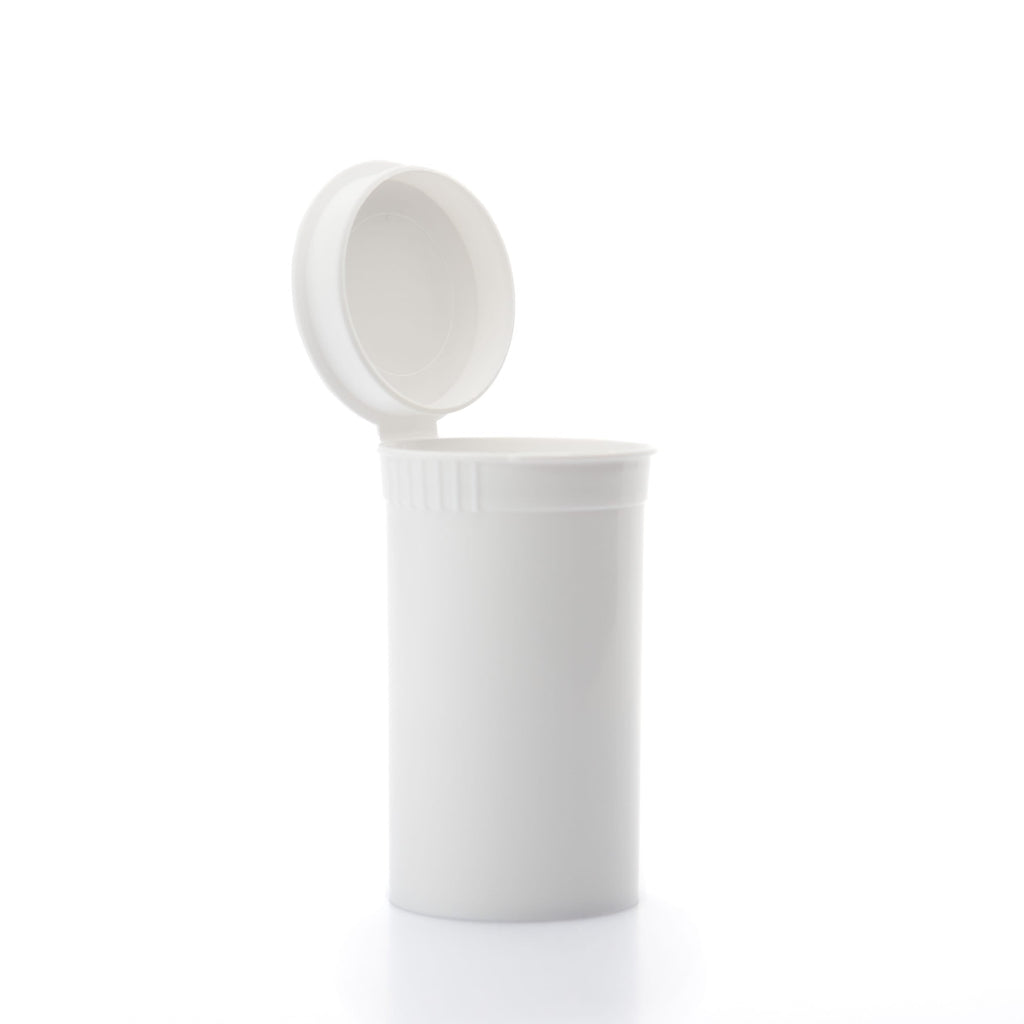 Single Unit (Less Than Box Qty) / White Child-Resistant 19 Dram Pop Top Bottle