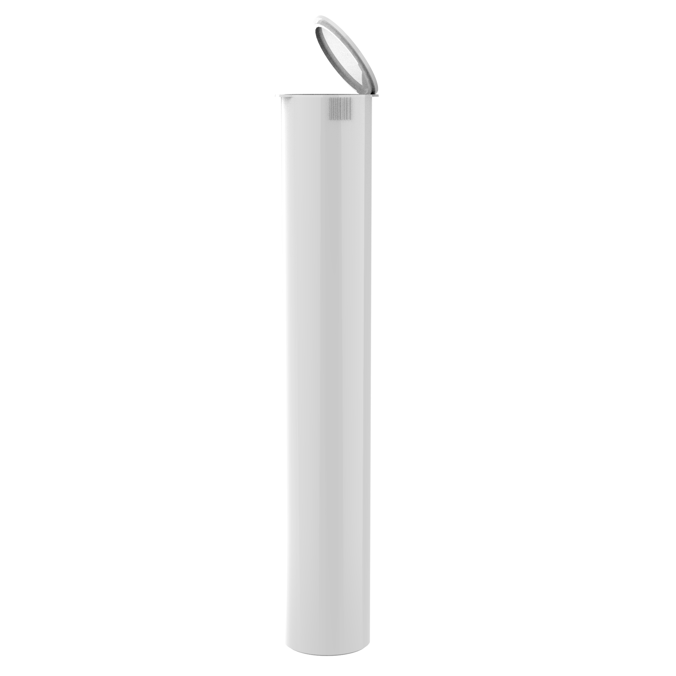 Single Unit (Less Than Box Qty) / White Premium Squeeze Top Child Resistant Pre-Roll Tube | 116 mm