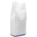 Single Unit (Less Than Case Qty) / White Bag King 5 lb. Side Gusset Coffee Bag with Degassing Valve