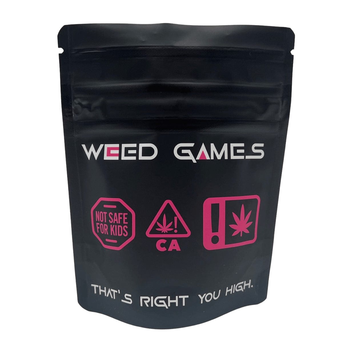 Single Unit (Less Than Pack Qty) Bag King Flower Games Wide Mouth Child-Resistant Mylar Bag | 1/8 oz