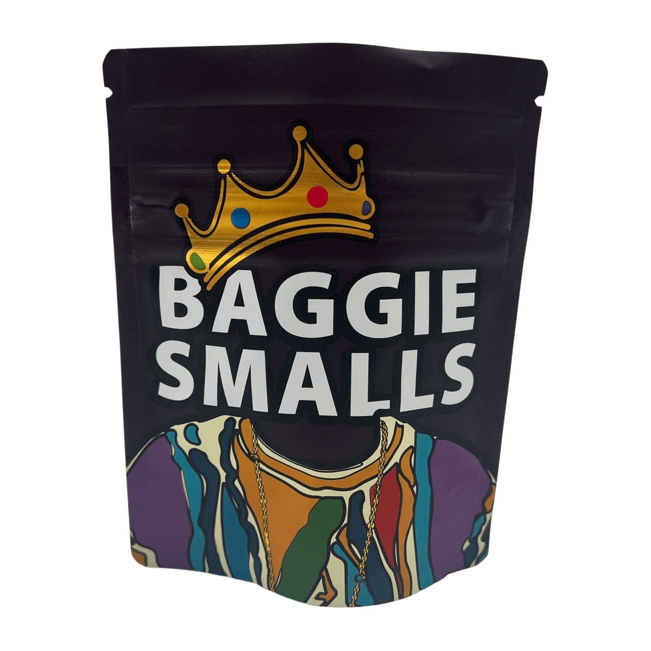 Single Unit (Less Than Pack Qty) / Baggie Smalls / Clear Bag King Designer Novelty Child-Resistant Mylar Bags (1/8 oz)
