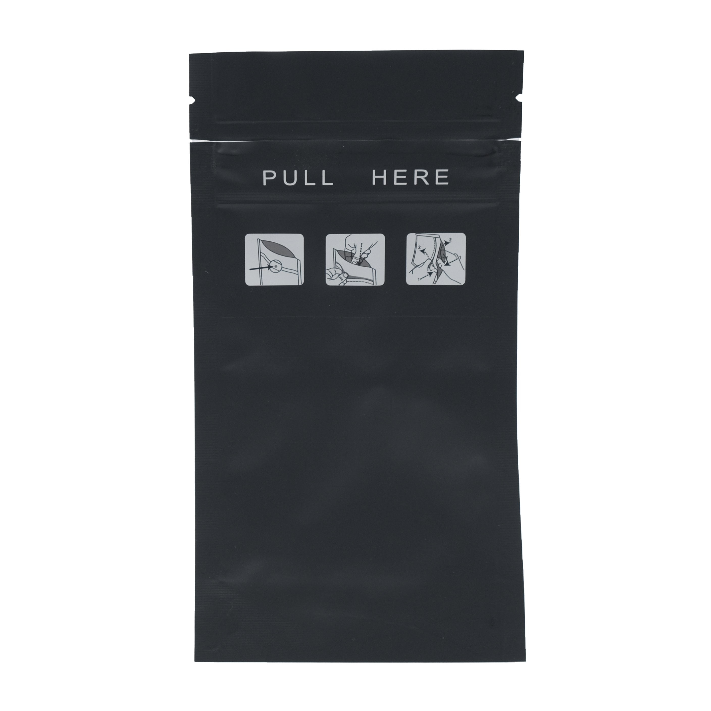 Single Unit (Less Than Pack Qty) / Black / Clear Smell Proof Child-Resistant Clear Front Bag | 1/4 oz