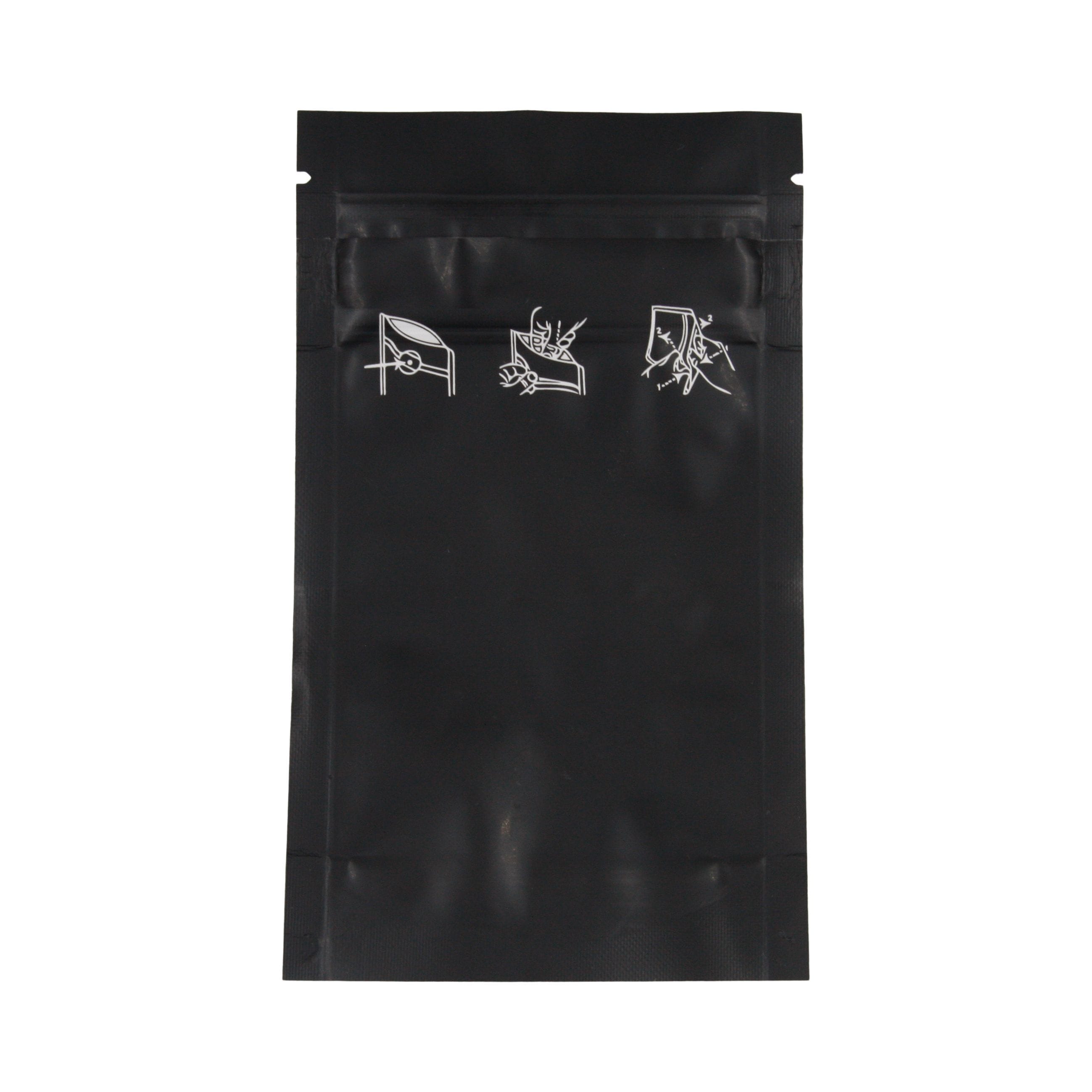 Single Unit (Less Than Pack Qty) / Black / Clear Smell Proof Child-Resistant Clear Front Smell Proof Bag | 1/8 oz