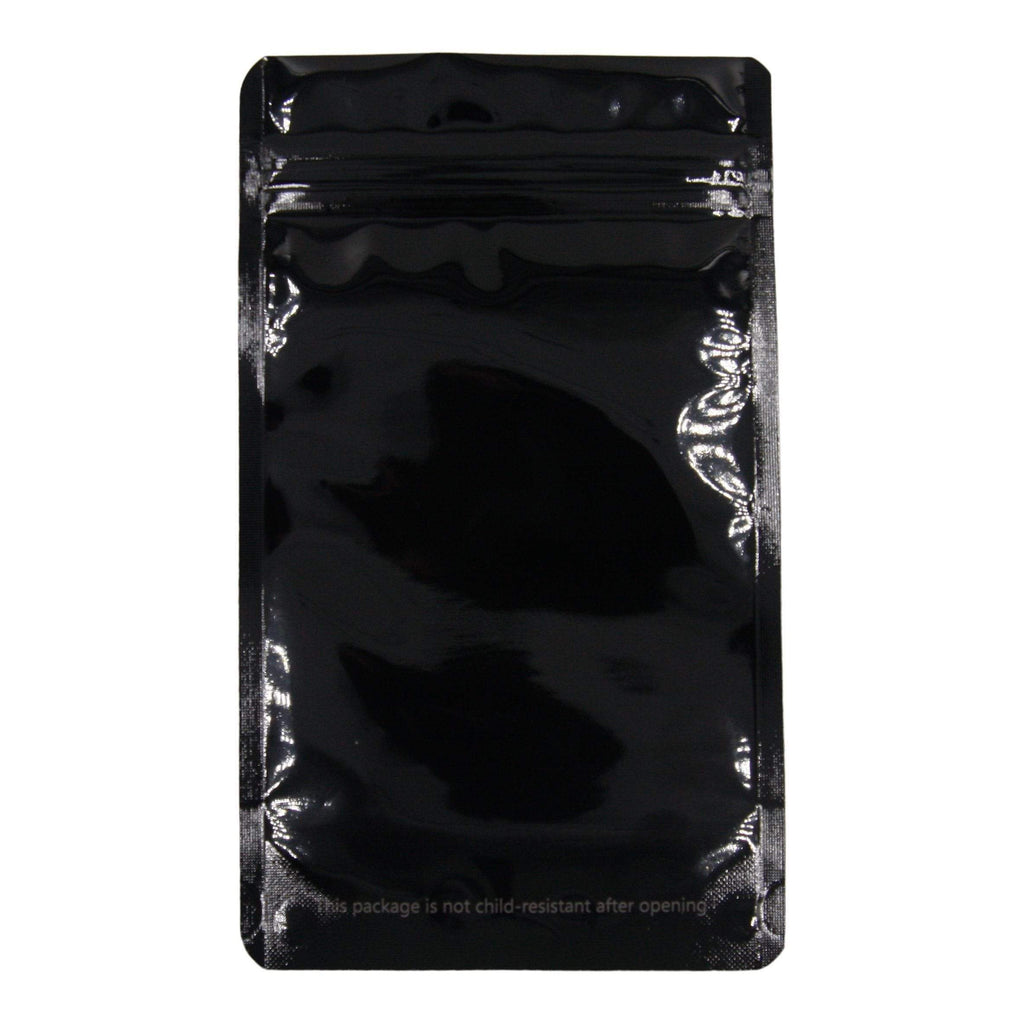 Single Unit (Less Than Pack Qty) / Glossy Black / Clear Bag King Clear Front Mylar Bag (1/4th oz)