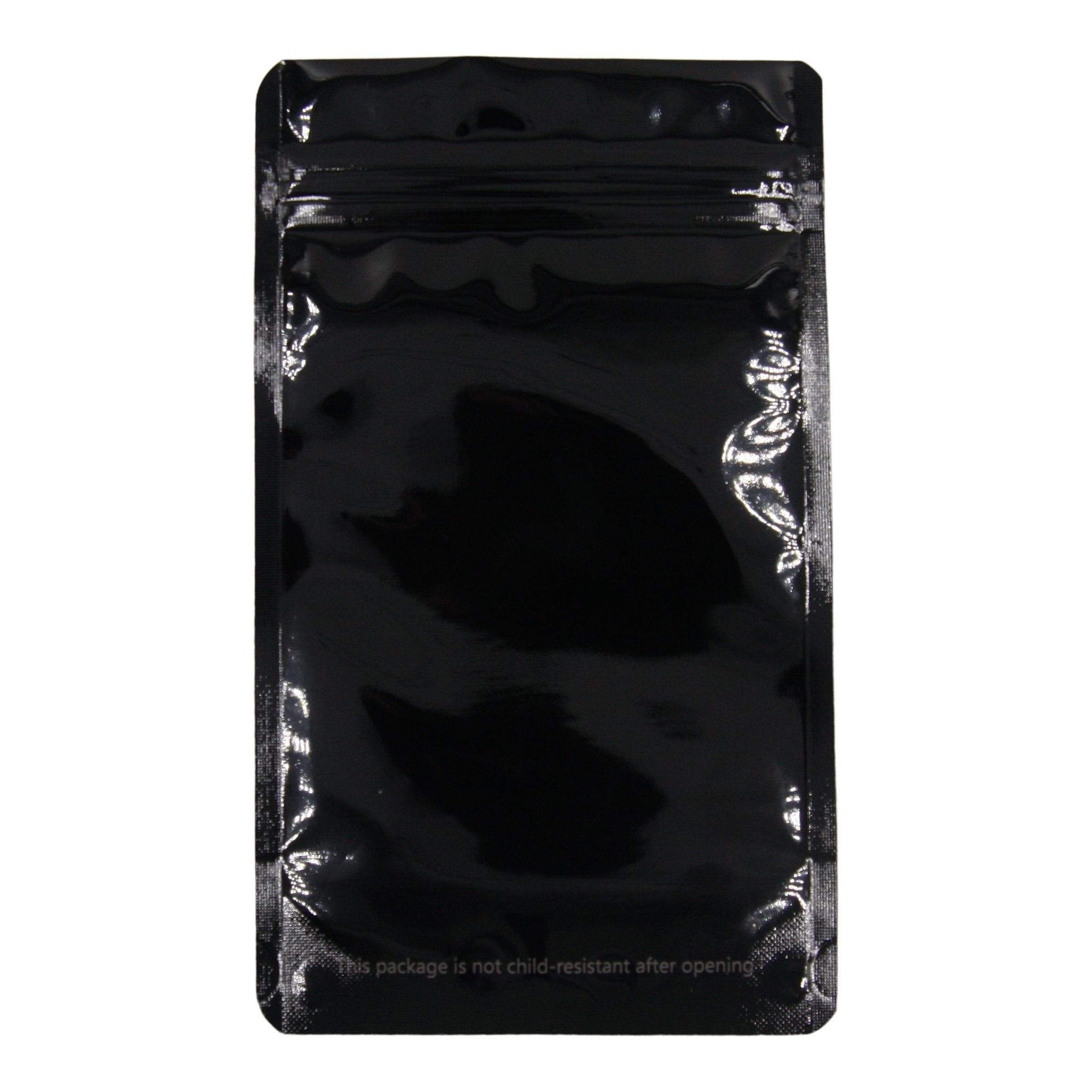 Single Unit (Less Than Pack Qty) / Glossy Black / Clear Bag King Clear Front Mylar Bag (1/4th oz)