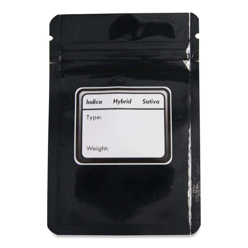 Single Unit (Less Than Pack Qty) / Glossy Black / Clear Bag King Clear Front Mylar Bag (1 gram)