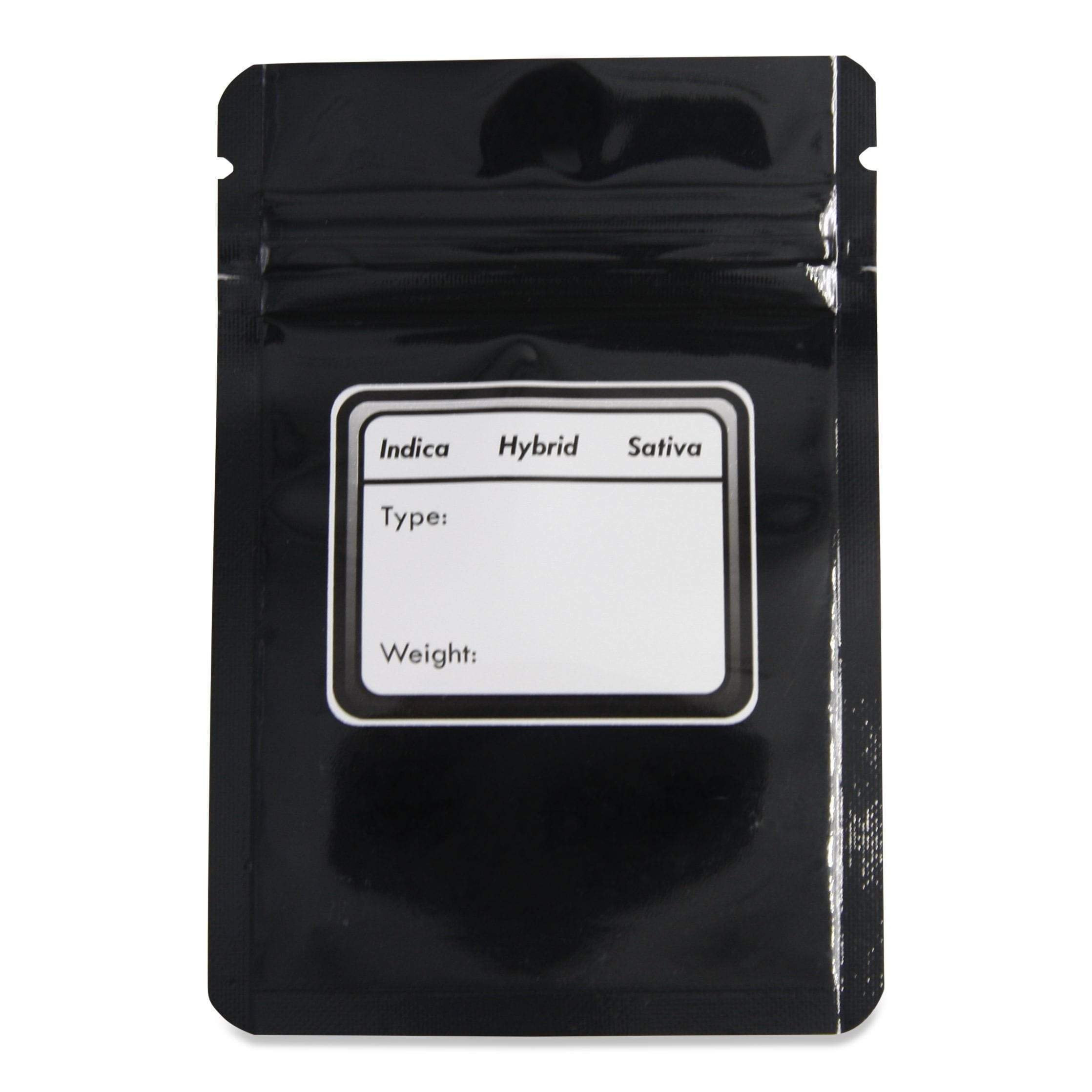 Single Unit (Less Than Pack Qty) / Glossy Black / Clear Bag King Clear Front Mylar Bag (1 gram)