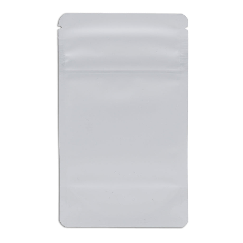 Single Unit (Less Than Pack Qty) / Glossy White / Clear Bag King Child-Resistant Clear Front Mylar Bag | 1/8 oz