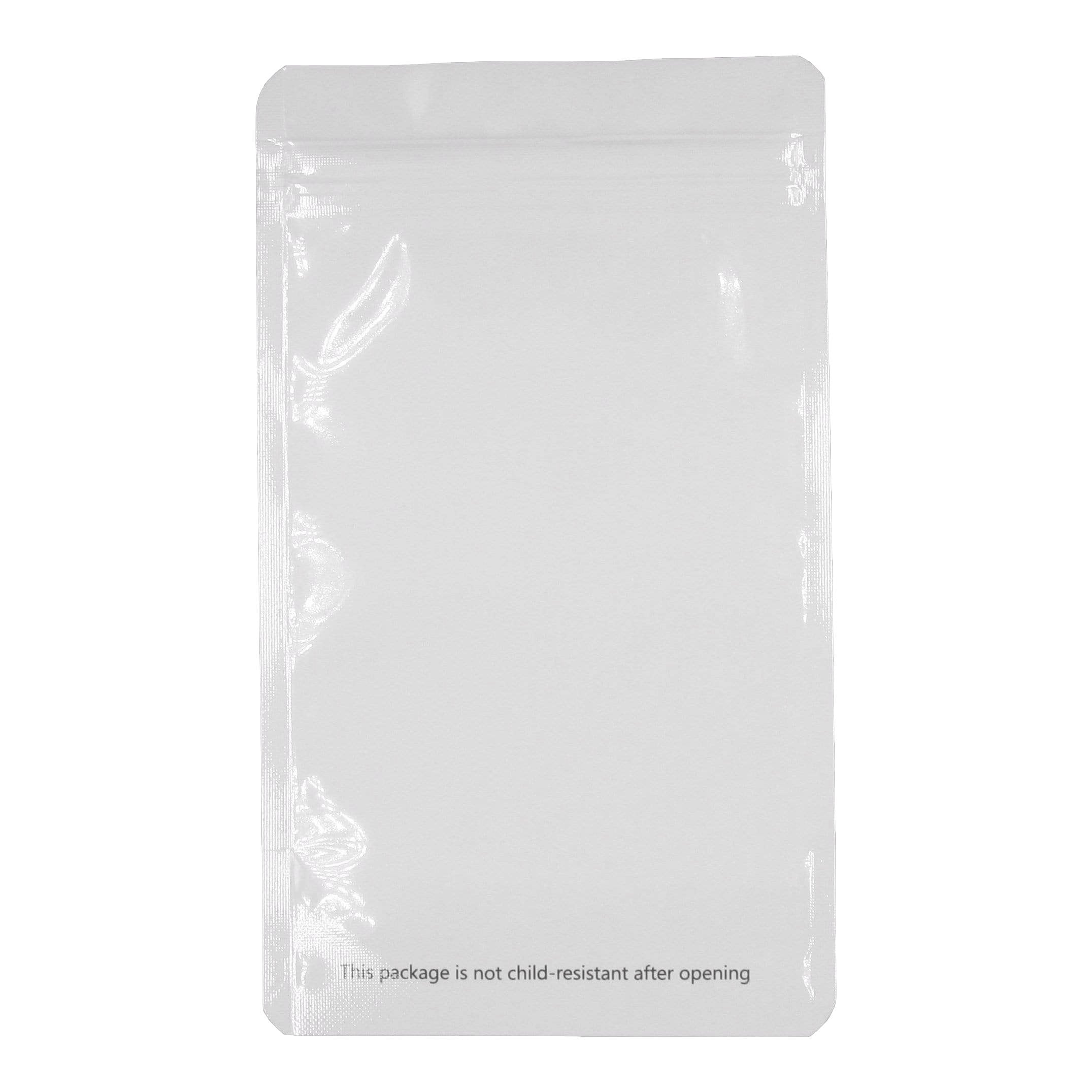 Single Unit (Less Than Pack Qty) / Glossy White / Clear Bag King Clear Front Mylar Bag (1/4th oz)