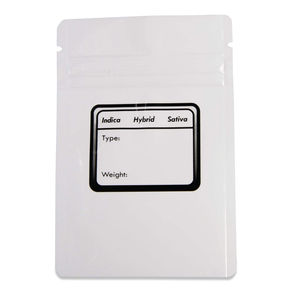 Single Unit (Less Than Pack Qty) / Glossy White / Clear Bag King Clear Front Mylar Bag (1 gram)
