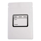 Single Unit (Less Than Pack Qty) / Glossy White / Clear Bag King Clear Front Mylar Bag (1 gram)