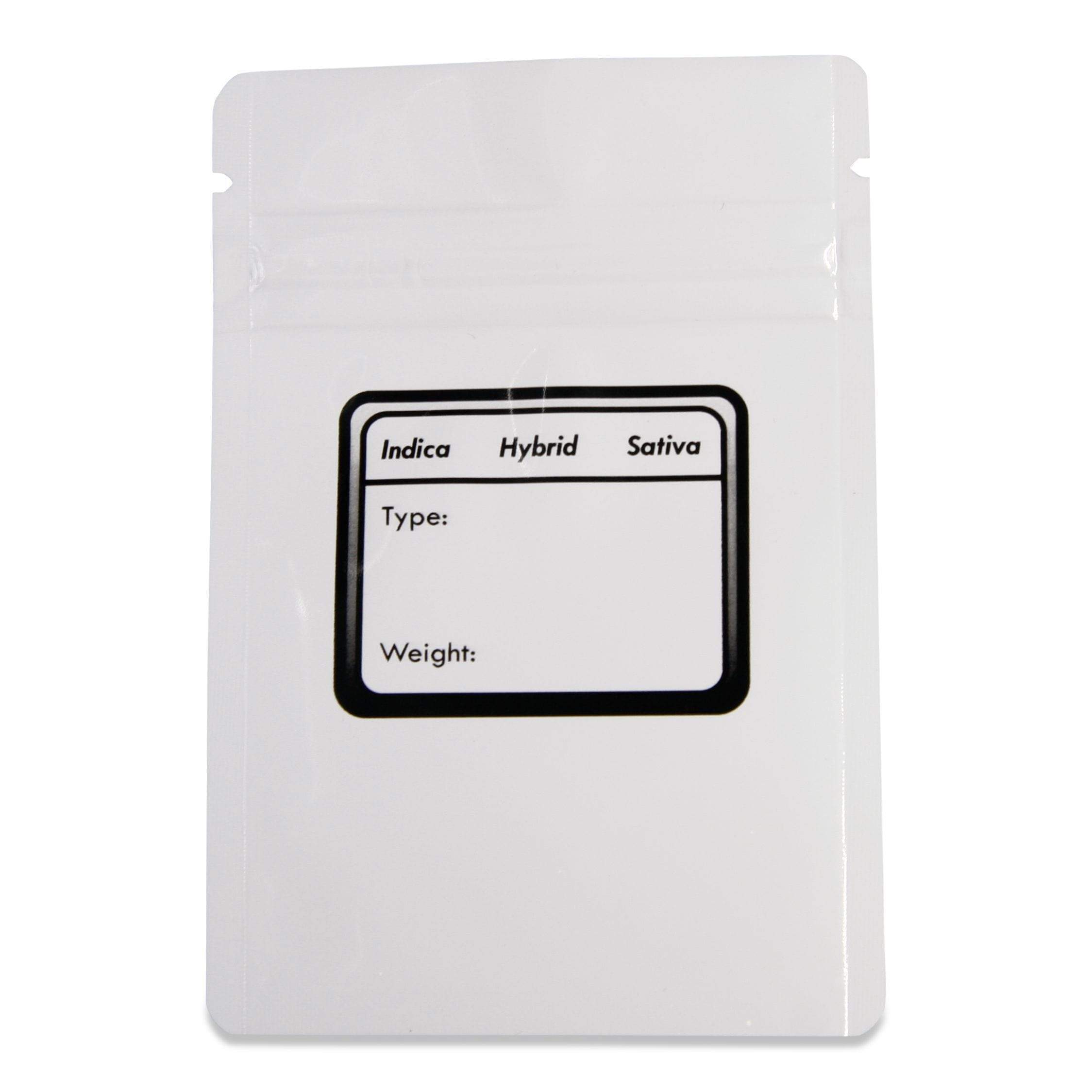 Single Unit (Less Than Pack Qty) / Glossy White / Clear Bag King Clear Front Mylar Bag (1 gram)