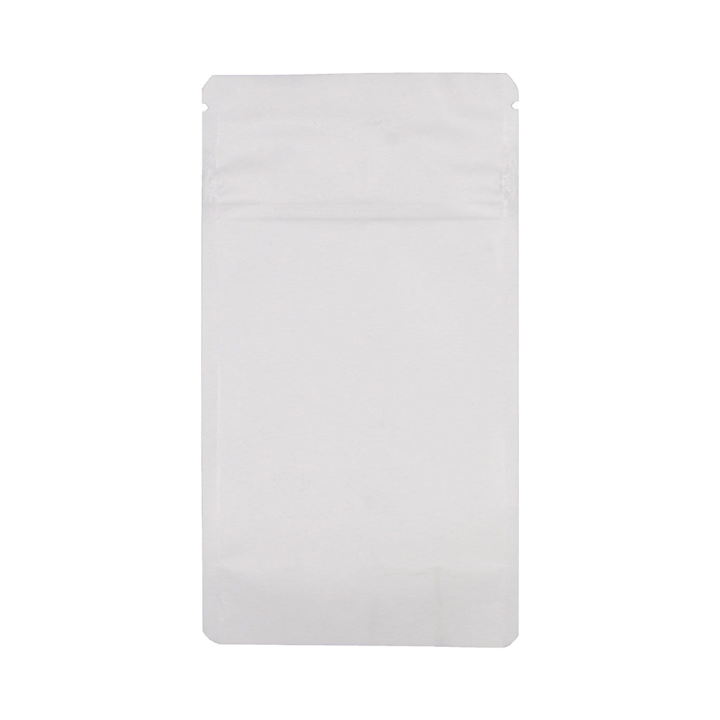 Single Unit (Less Than Pack Qty) / Matte White Bag King Child-Resistant Opaque Mylar Bag | 1/4th oz