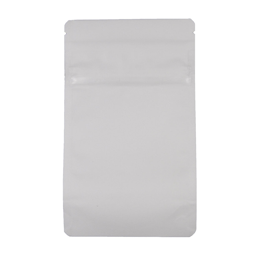 Single Unit (Less Than Pack Qty) / Matte White Bag King Child-Resistant Opaque Mylar Bag | 1/8th oz