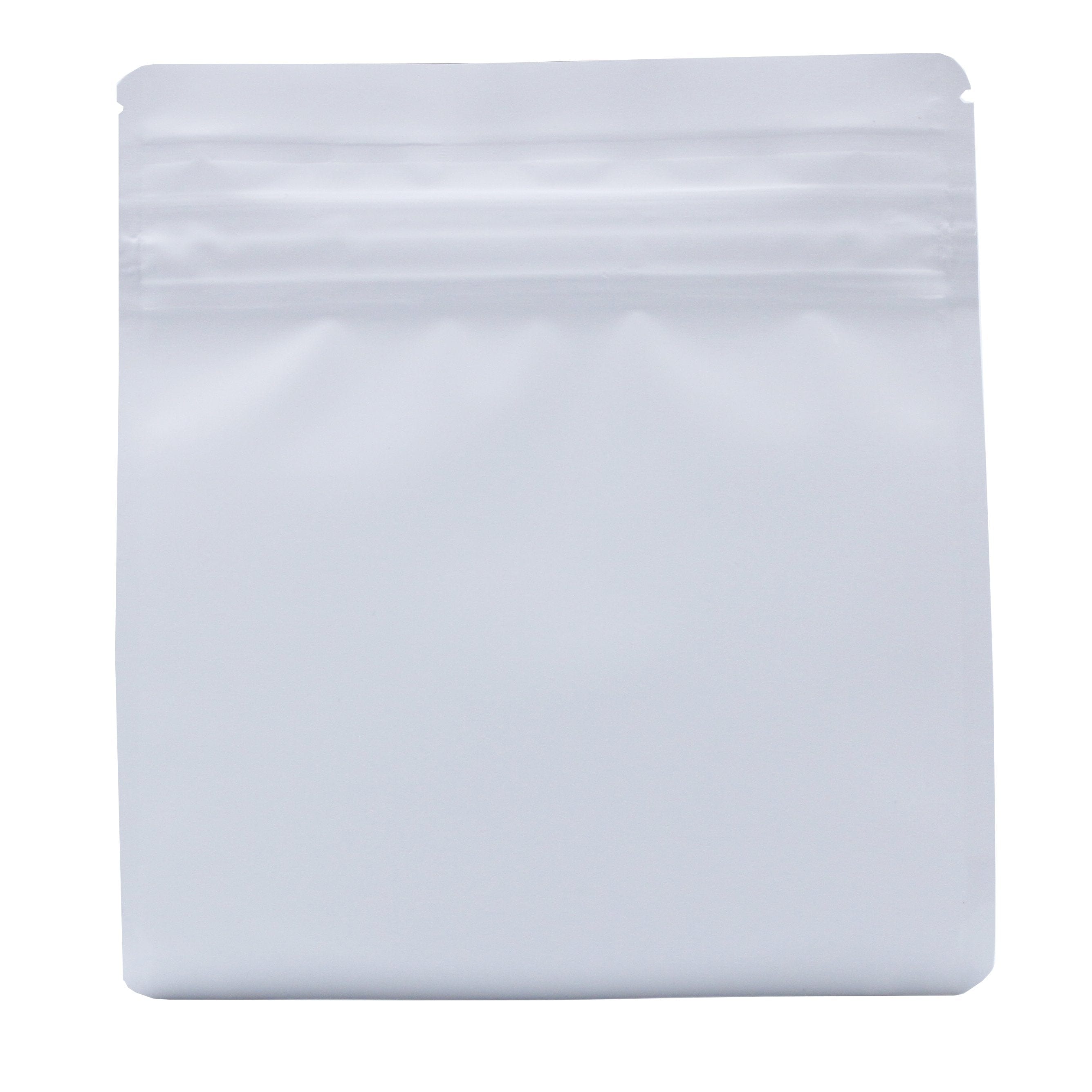 Single Unit (Less Than Pack Qty) / Matte White Bag King Child-Resistant Opaque Wide Mouth Mylar Bag | 1/2 oz