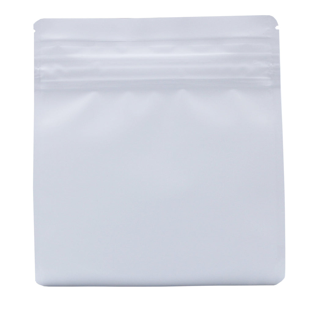 Single Unit (Less Than Pack Qty) / Matte White Bag King Child-Resistant Opaque Wide Mouth Mylar Bag | 1/2 oz