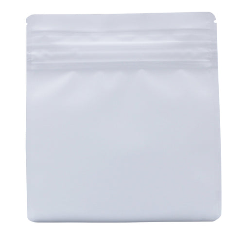 Single Unit (Less Than Pack Qty) / Matte White Bag King Child-Resistant Opaque Wide Mouth Mylar Bag | 1/2 oz