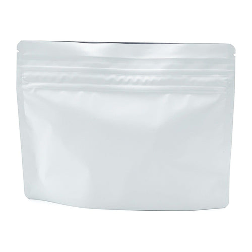 Single Unit (Less Than Pack Qty) / Matte White Bag King Small Child-Resistant Opaque Mylar Exit Bag | 6 x 8 in