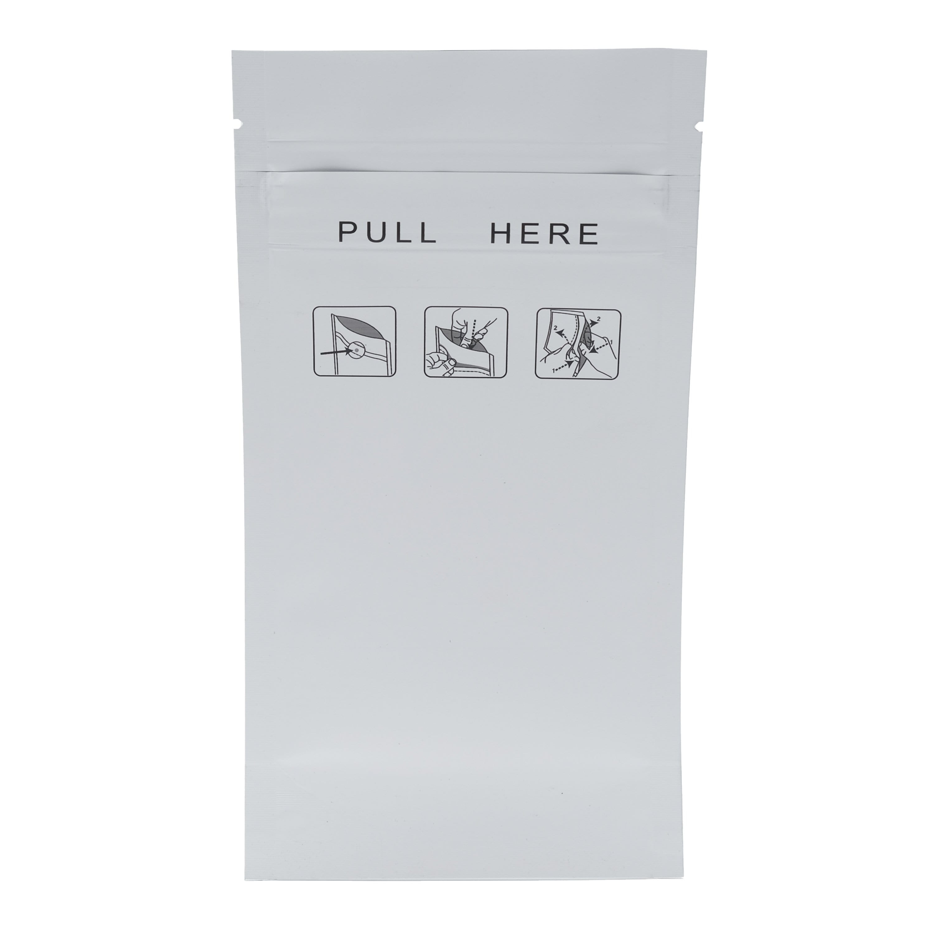 Single Unit (Less Than Pack Qty) / Matte White Child-Resistant Opaque Smell Proof Bag | 1/4 oz