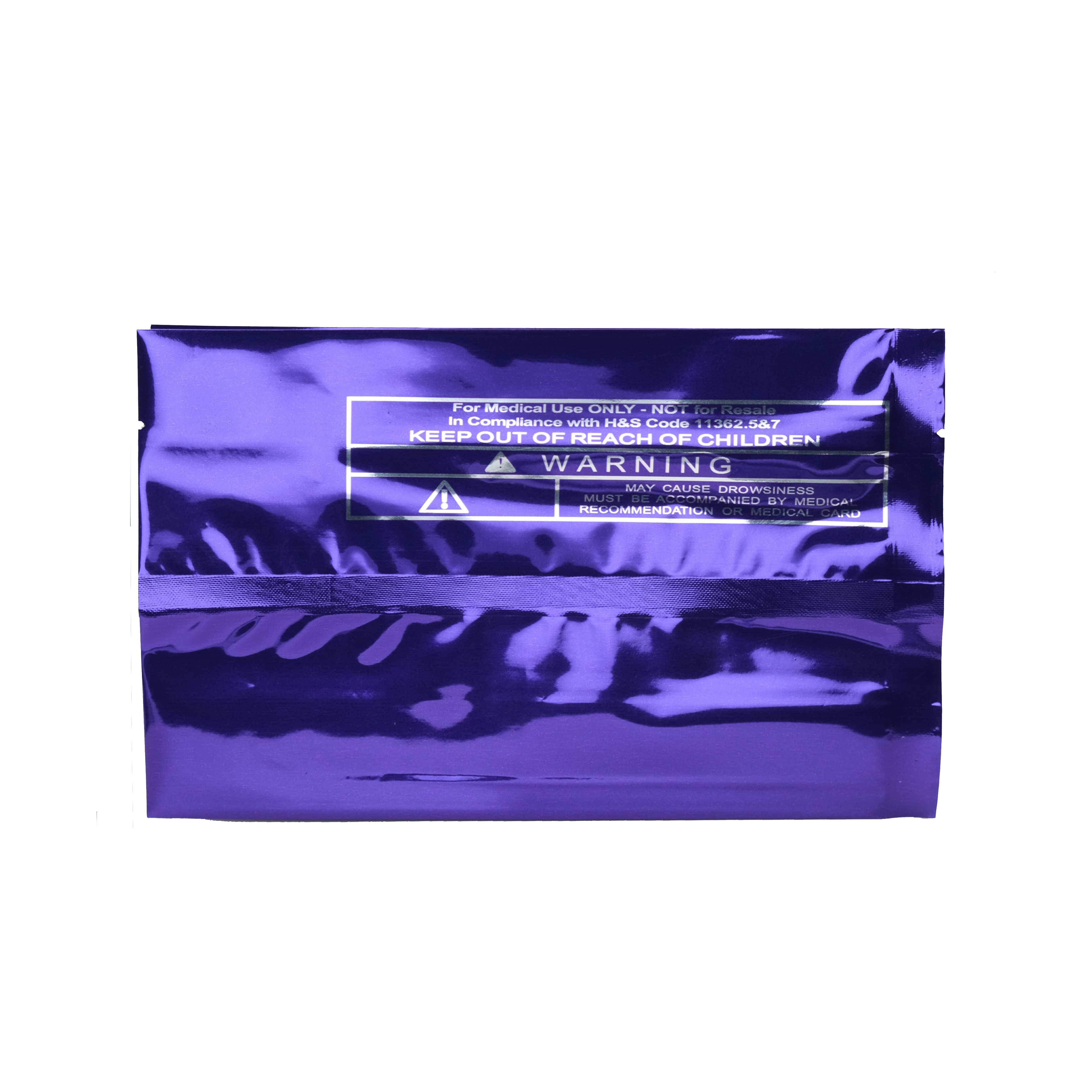 Single Unit (Less Than Pack Qty) / Purple Single Use Heat Sealable Smell Proof Bag (7.5