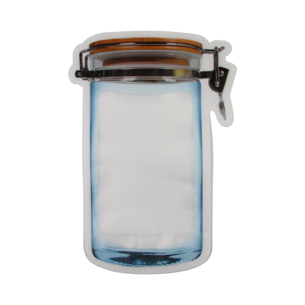 Single Unit (Less Than Pack Qty) / Straight Jar Large Mason Jar Style Clear Zipper Bags