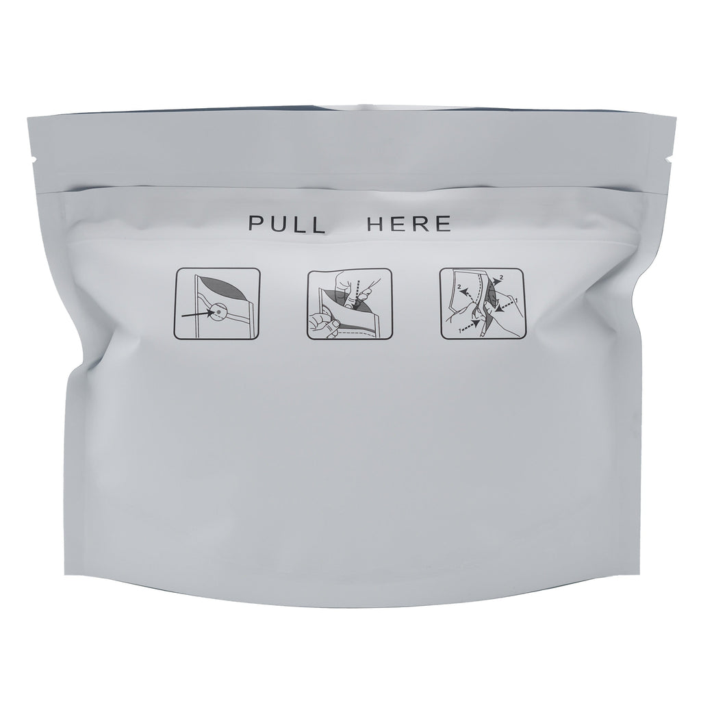 Single Unit (Less Than Pack Qty) / White Bag King Child-Resistant Opaque Exit Bag | 8 x 6 in