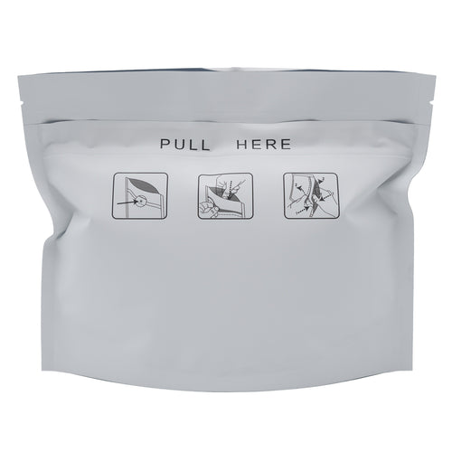 Single Unit (Less Than Pack Qty) / White Bag King Child-Resistant Opaque Exit Bag | 8 x 6 in