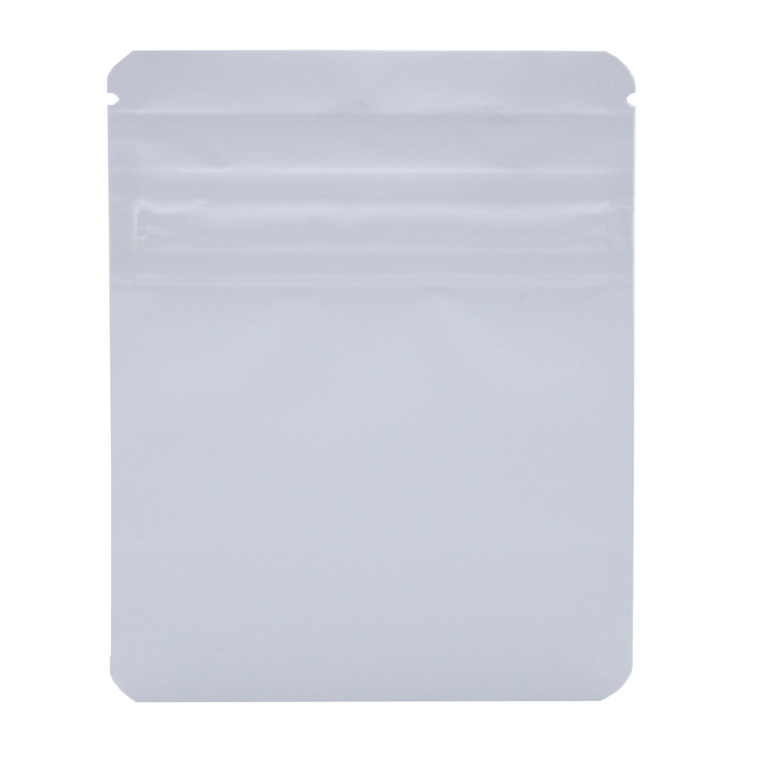 Single Unit (Less Than Pack Qty) / White / Clear Bag King Child-Resistant Clear Front Wide Mouth Mylar Bag | 1/8th oz