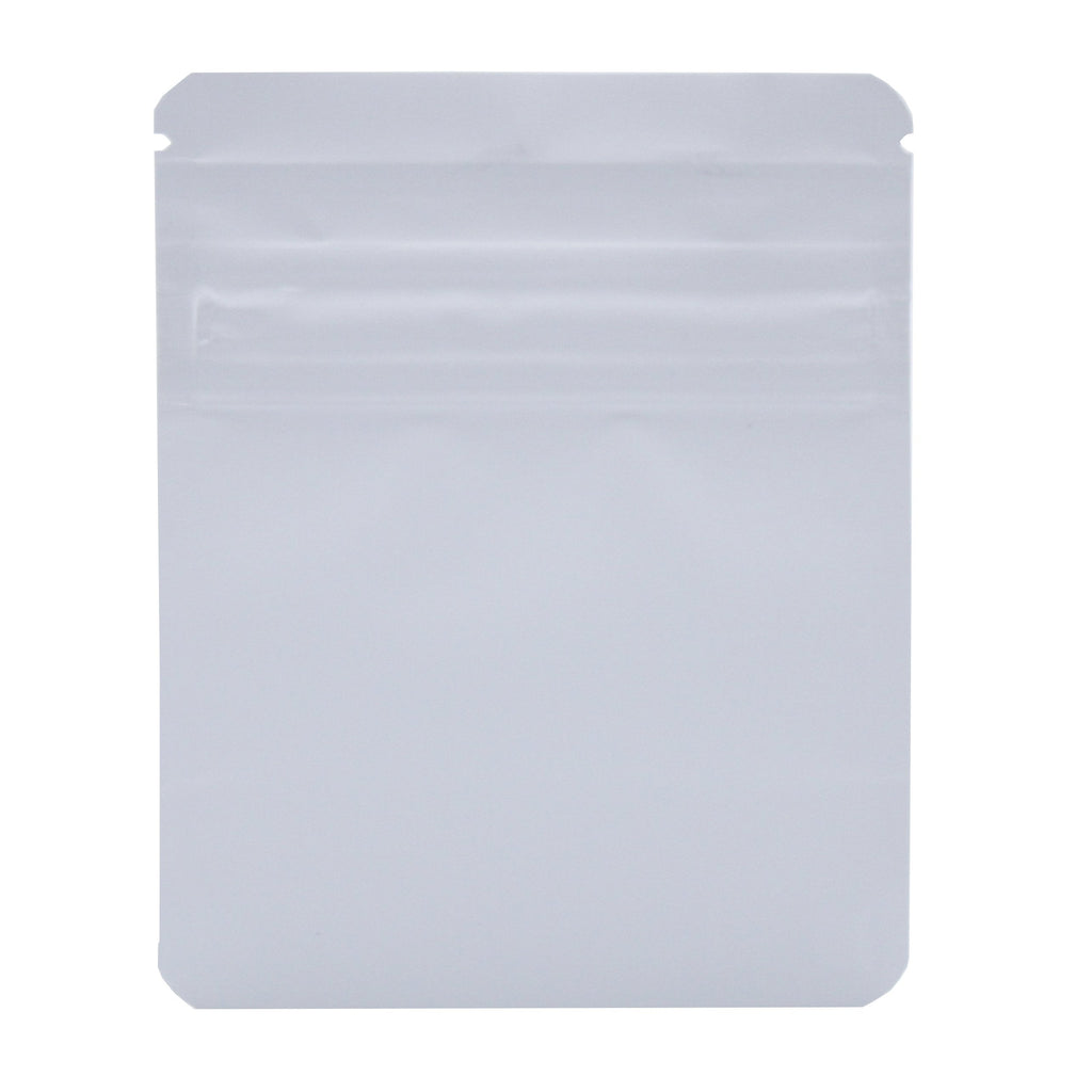Single Unit (Less Than Pack Qty) / White / Clear Bag King Child-Resistant Clear Front Wide Mouth Mylar Bag | 1/8th oz