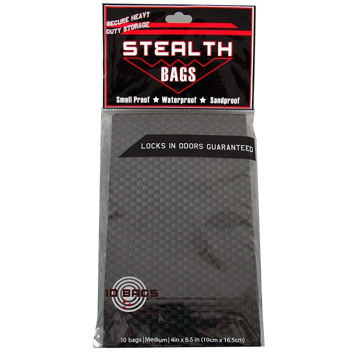 Smell Proof Stealth Bag Carbon Fiber | 1/4 oz, 10-Pack