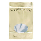 Stand Up Zipper Bag with Clear Oval Window - Metalized (1 Ounce)